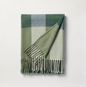 Winter Plaid Woven Throw Blanket Tonal Green - Hearth & Hand